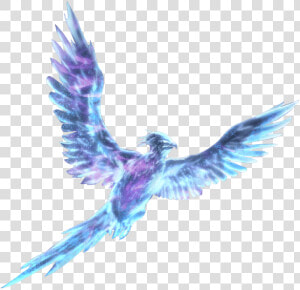 A Silvery blue Spirit Shaped Like A Phoenix   Roller  HD Png Download