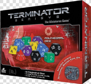 Polyhedral Dice From Terminator Genisys The Miniatures   River Horse  HD Png Download