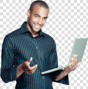 Image Is Not Available   Black Man On Computer Png  Transparent Png