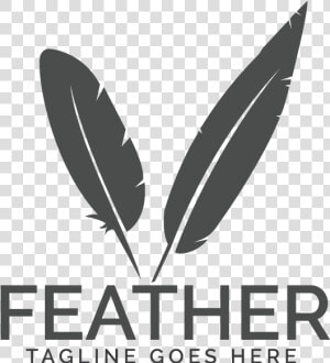 Feather Elegant Logo   Graphic Design  HD Png Download