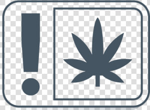 Cannabis Packaging Warning Label   Blue Cannabis Leaf  HD Png Download