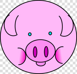 Pink emotion head   Pig Circle Png  Transparent Png