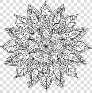 Mandala Png Pic   Mandala Snowflake Coloring Pages  Transparent Png