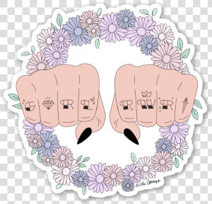 Girl Power Fists Sticker   Illustration  HD Png Download