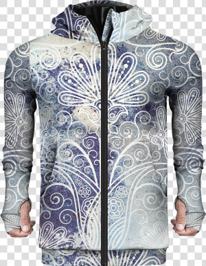 Zip Up Hoodie Paisley Pattern   Hoodie  HD Png Download