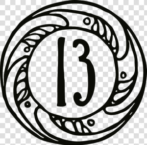 The Number   Number 13 Black And White  HD Png Download