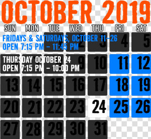 Dates  amp  Hours Of Operation   Orange  HD Png Download