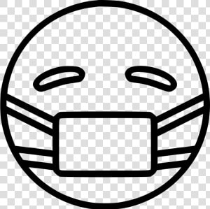 With Medical Mask   Emoticon Face Mask  HD Png Download