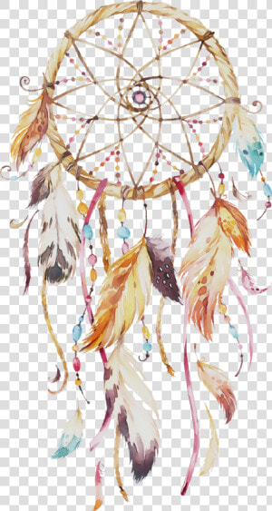 Dreamcatcher  Painting  Watercolor Painting  Feather    Pink Dream Catcher Art  HD Png Download