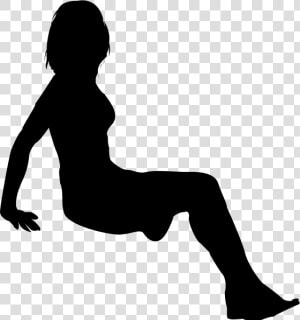 Silhouette Woman   Oturan Insan Png  Transparent Png