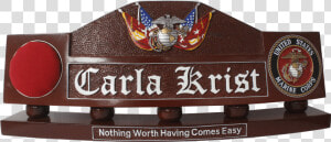 Usmc Desk Name Plate Custom Ega   Usmc Desk Plaque  HD Png Download