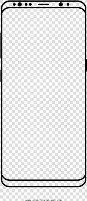 Smartphone Coloring Page   Smartphone  HD Png Download