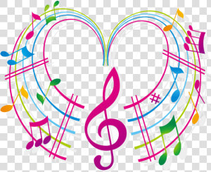  musicalnotes  music  colorful  colored  heart  dance   Colored Music Notes Clipart  HD Png Download