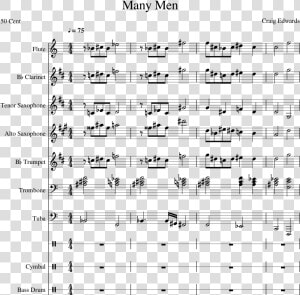 Many Men Piano Tutorial   Many Men Sheet Music  HD Png Download