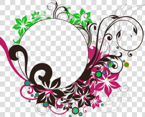 Download Floral Round Frame Png Photo For Designing   Round Design For Project  Transparent Png