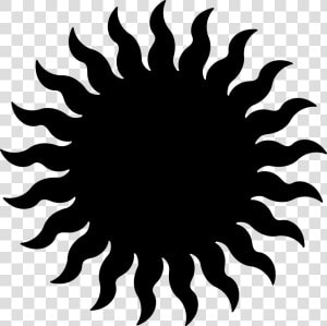 Sun Silhouette Clip Arts   Transparent Sun Images Black And White  HD Png Download