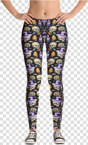 Witchy Skulls And Poison Leggings   Cupcake Leggings  HD Png Download