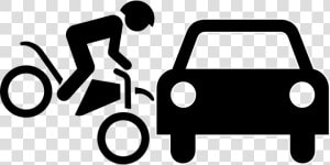 Motorcycle  Car  Crash  Pictogram  Traffic  Cycle    Accident Claims  HD Png Download