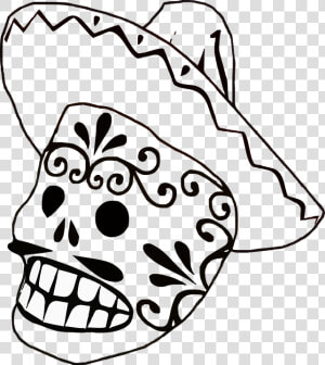 Mask  Mexican  Sombrero  Mustache  Grin   Mexican Black And White Png  Transparent Png