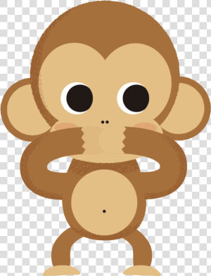 Clip Art Monkey Cartoon Clip Art   Cartoon Keep Your Mouth Shut  HD Png Download