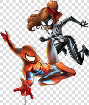 Spiderman   Marvel Spiderman Spider Girl  HD Png Download