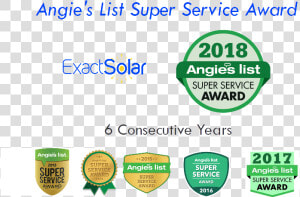 Exact Solar Earns Sixth Angie S List Award In   Parallel  HD Png Download