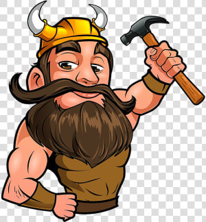 Viking Roofing Mascot   Cartoon Viking Png  Transparent Png