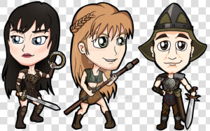 Xena Gabrielle Joxer The   Xena The Warrior Princess Cartoon  HD Png Download