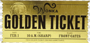  goldenticket  wonka  willywonka  chocolate  bilhetedourado   Wonka Chocolate Golden Ticket  HD Png Download