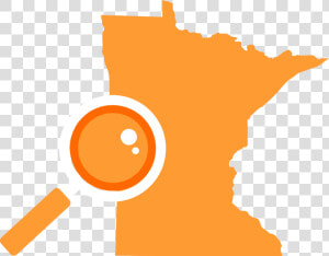 State Of Minnesota With Search Magnifying Glass   Minnesota State  HD Png Download