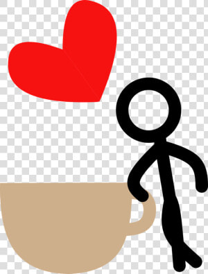 Weight Clipart Stickman   Stick Figure Drinking Coffee  HD Png Download