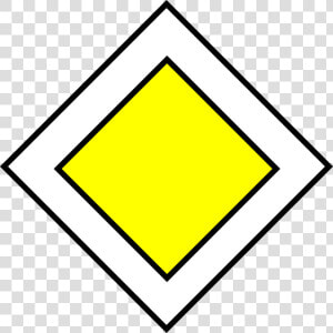 Priority Road Traffic Sign Png Clip Arts   Sign  Transparent Png