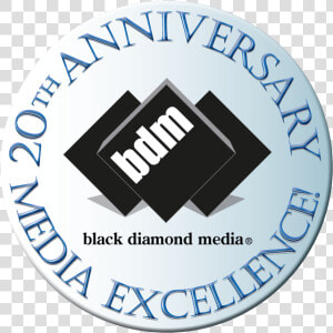 Black Diamond Media 20th Anniversary Logo   Emblem  HD Png Download