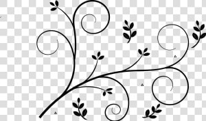 Lineas Decorativas Para Tarjetas   Black Floral Design Png  Transparent Png