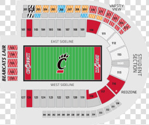 Season Ticket Pricing Map   Nippert Stadium Seating Chart Football  HD Png Download