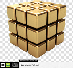 Banner Stock Cube Transparent Gold   Golden Rubiks Cube Background  HD Png Download