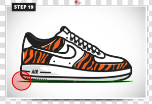 Draw Shoes Nike   Air Force Ones Drawing Easy  HD Png Download