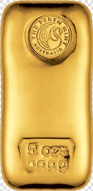 Gold 5 Oz Perth Mint Bar   Perth Cast Gold Bar  HD Png Download