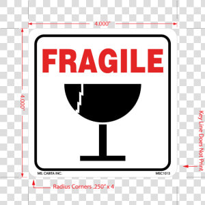 4 Inch X 4 Inch    Fragile Glass  HD Png Download