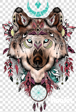 Native Wolf Dark Shi   Anajet Wolf  HD Png Download