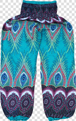 Green Flare Harem Pants Bohemian Island Spring   Short Thai Harem Pants  HD Png Download