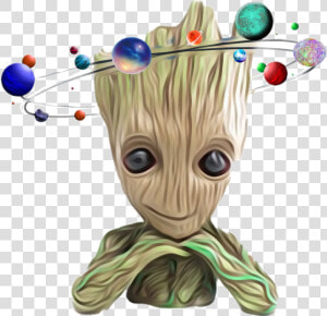  groot  marvel  comics  space  galaxy  stars  space   Imagem Groot Baby Png  Transparent Png