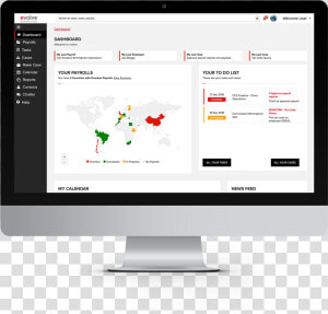 The World’s First Global Payroll Ecosystem   Computer Monitor  HD Png Download