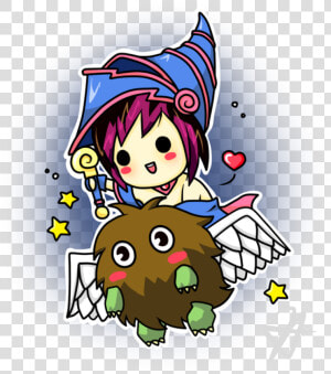 Chibi Dark Magician Girl And A Kuriboh  Can Anyone   Yugioh Kuriboh Chibi  HD Png Download