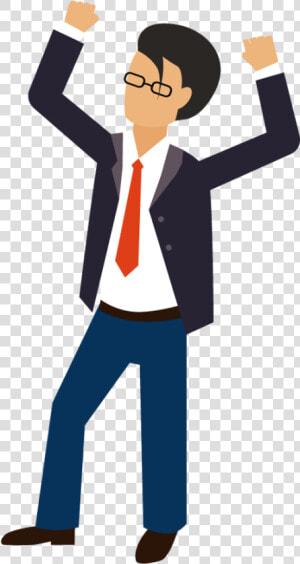 1dsp 20160201 Business   Cartoon Man With Hands Up  HD Png Download