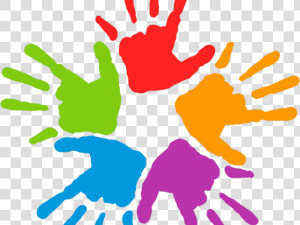 Artwork Clipart Colourful Hand   Hand In Hand Clipart  HD Png Download