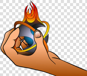 Fire  Hand  Drawing  Logo  Force  Fantasy   Desenho Mão Com Fogo  HD Png Download