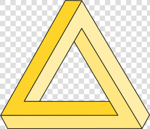 Yellow Triangle Illusion  HD Png Download