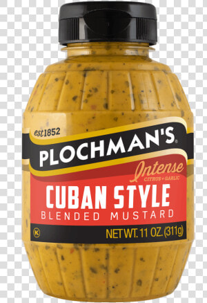 Plochman S Cuban Mustard In 11oz Barrel Bottle   Bottle  HD Png Download