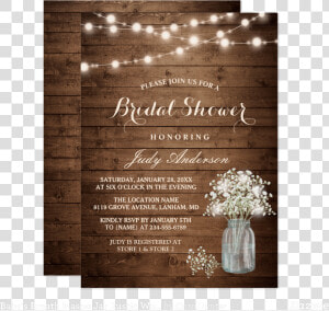 Clip Art Mason Jar With Babys Breath   Funny Bridal Shower Invite  HD Png Download